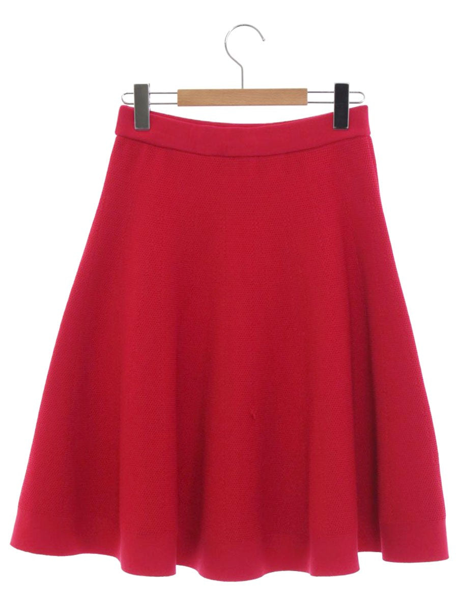 トゥービーシック W5S13-842-17 スカート 40 レッド ニット フレア ITG9VBVRR7O6