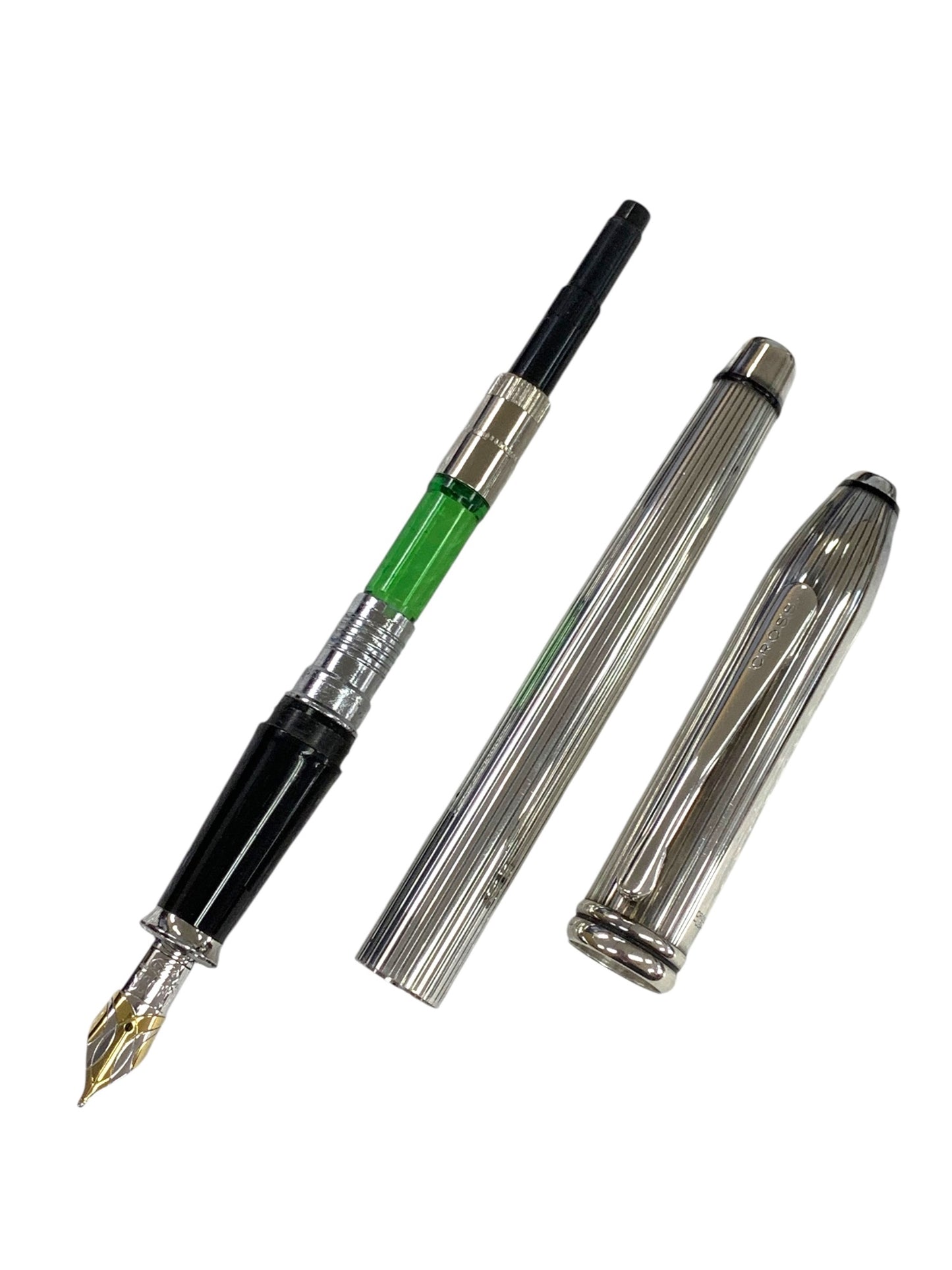クロス 万年筆 タウンゼント スターリングシルバー シルバー M 18K ITFSVZBEQSBF