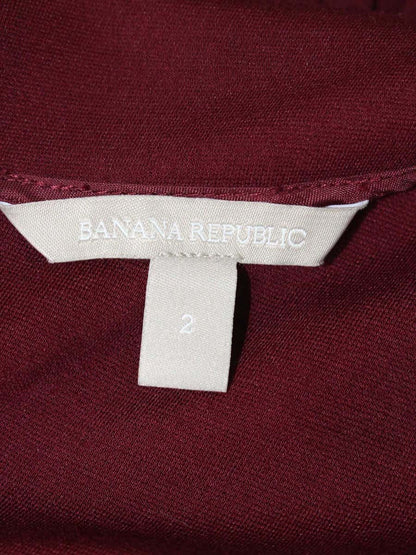 バナナリパブリック S/933562-01 ワンピース 2 ワインレッド IT65V7YKL2PK