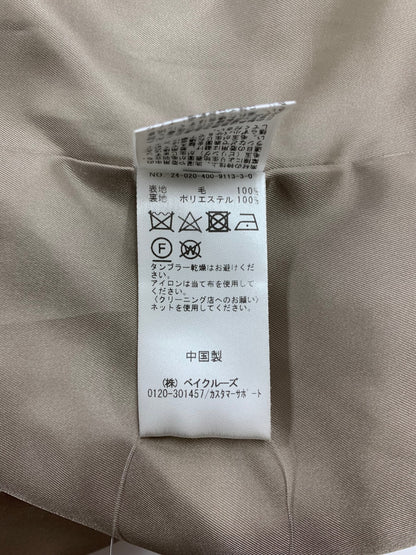 ジャーナルスタンダード 24-020-400-9113-3-0 ノーカラーコート 38 ベージュ ショート スーパー 140 ビーバー ITKBXRZZBNA4