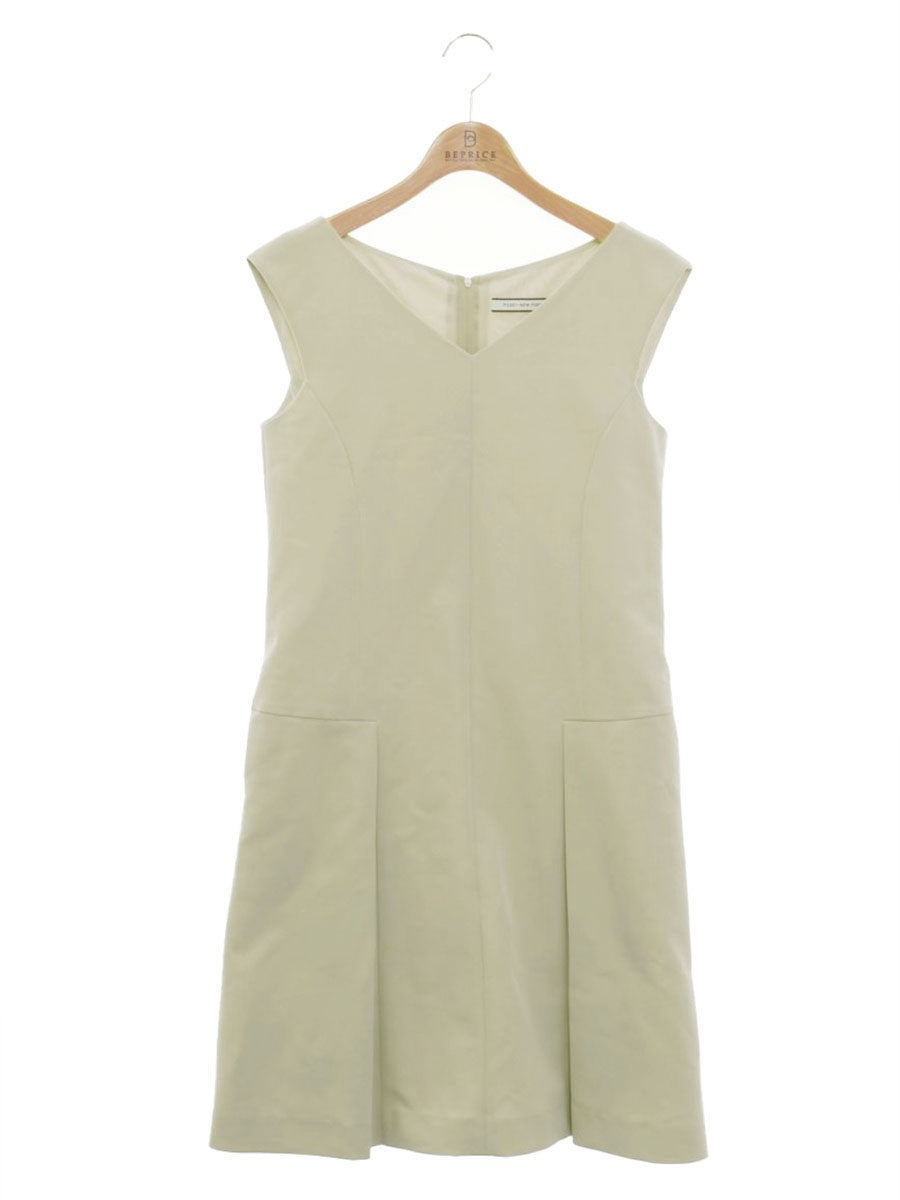 フォクシーニューヨーク 37801 ワンピース 38 ベージュ プリーツスカート ITF1GR0HXJ6S