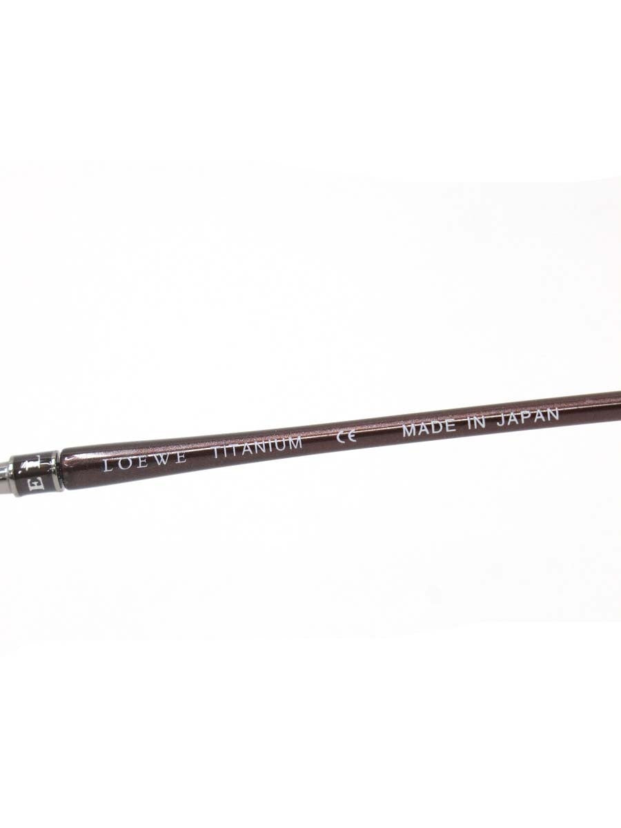 ロエベ MOD034J メガネ シルバー/ブラウン リムレス スクエア IT9P68E88QH4