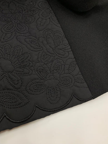 トゥービーシック 【L】光電子キルティングノーカラー ロングコート W7A02-835-09 44 ブラック 2023年モデル ITF3D8B630DS