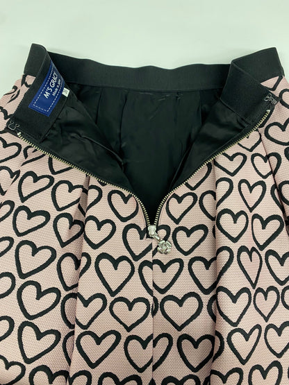エムズグレイシー Heart Motif Skirt 817502 スカート 36 ピンク ハート柄 ITIG0OTBBR5G
