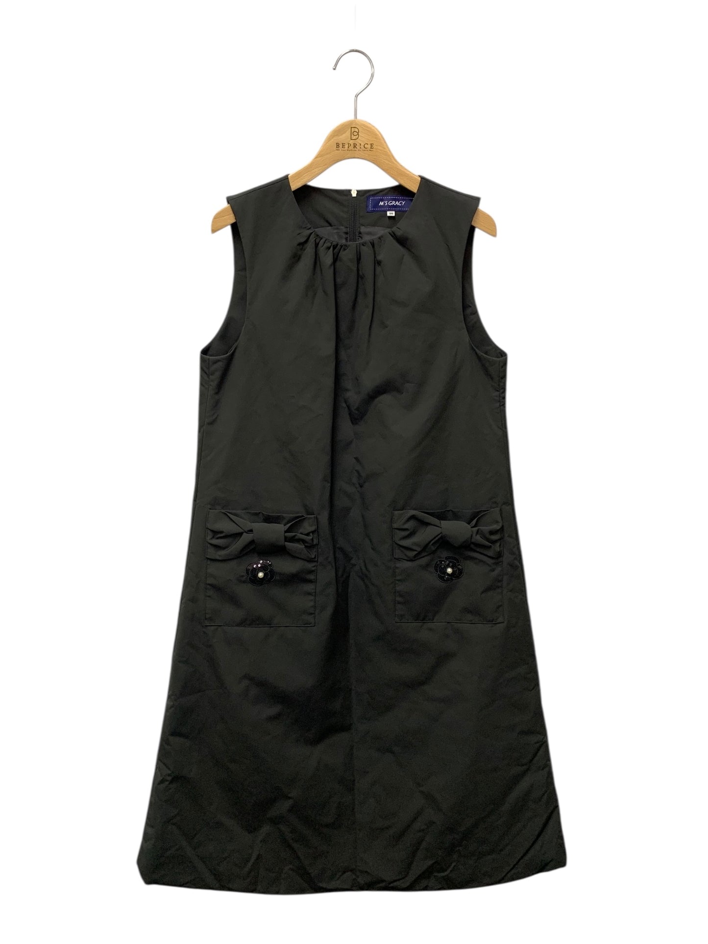 エムズグレイシー 中綿入りジャンパースカート 311530 ワンピース 38 ブラック ナイロンタフタ ITMK8L8VSXPF