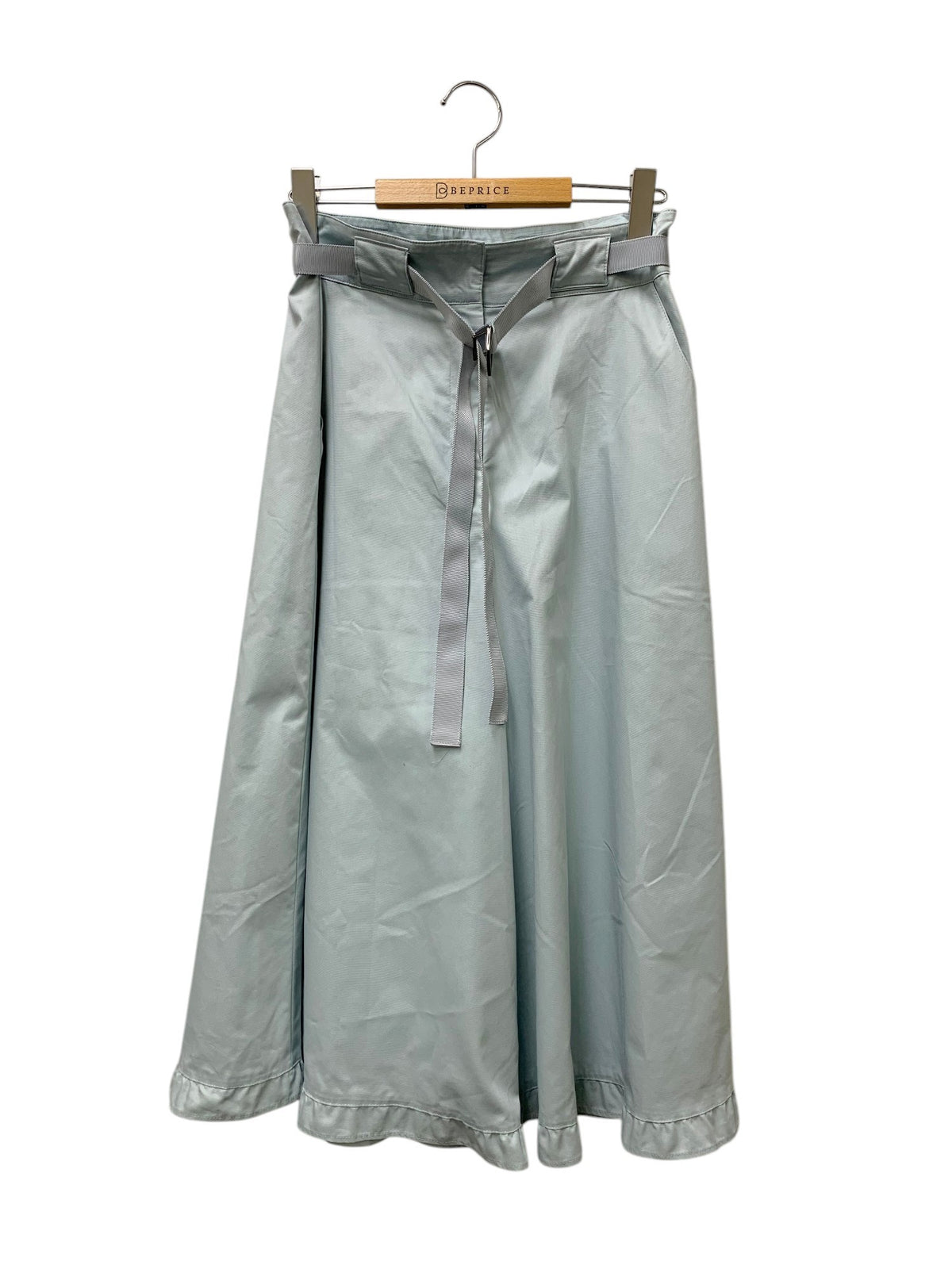 エムズグレイシー Cigarette Pants with Ribbon 016303 パンツ 40 ブルー ワイド ITGGQEXZZNCF