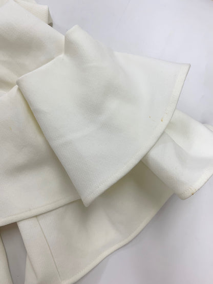 ヨーコチャン YCB-621-267 ブラウス 36 ホワイト ティアードスリーブ バックジップ パール ITZDCOB2FHKQ