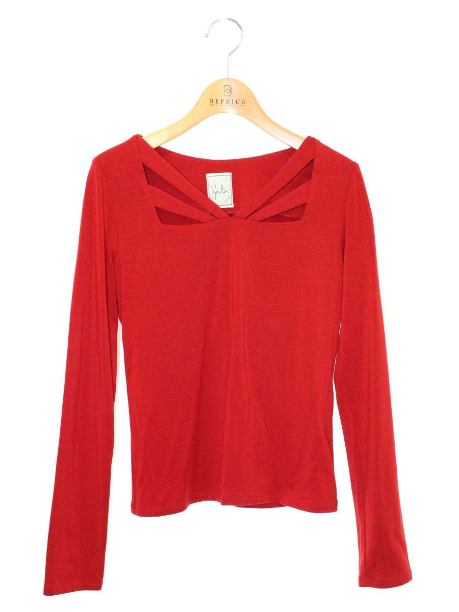 シビラ トップス Ｍ レッド カットワーク IT10PZSVCADS