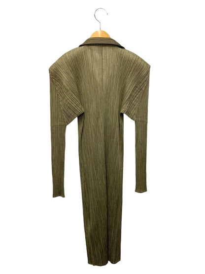 プリーツプリーズイッセイミヤケ PP73-JK225 シャツワンピース 3 カーキグリーン プリーツ ITAK3BCJSDWG 【SALE】