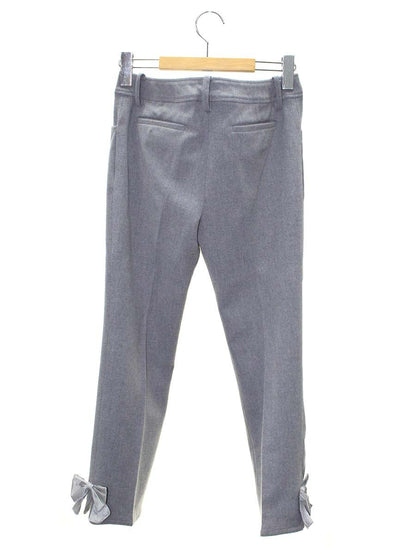 エムズグレイシー 726508 パンツ 36 グレー 裾リボン IT1YBYK65LBM