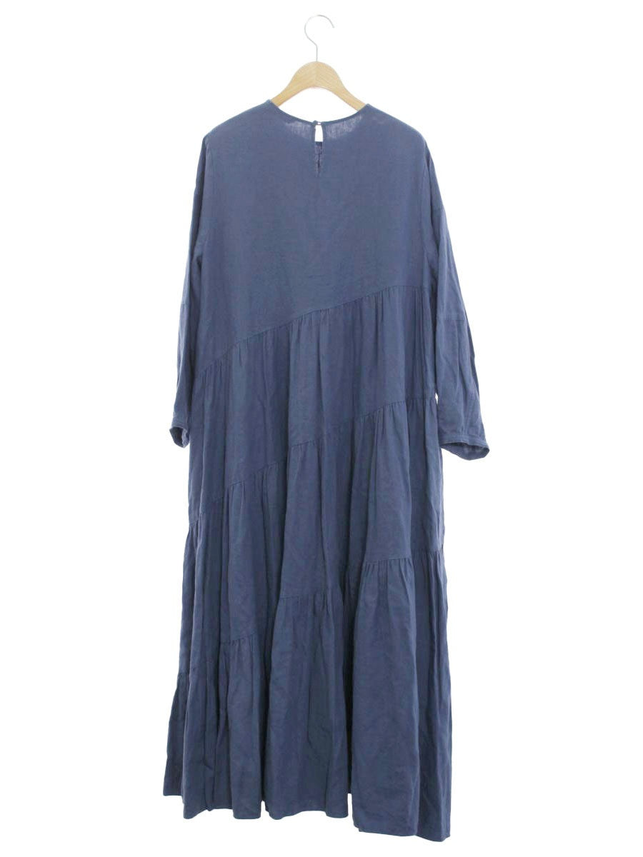 カレンソロジー CL209003ER シャツワンピース 36 ネイビー リネン混 パフスリーブ ITL25WB68IGU