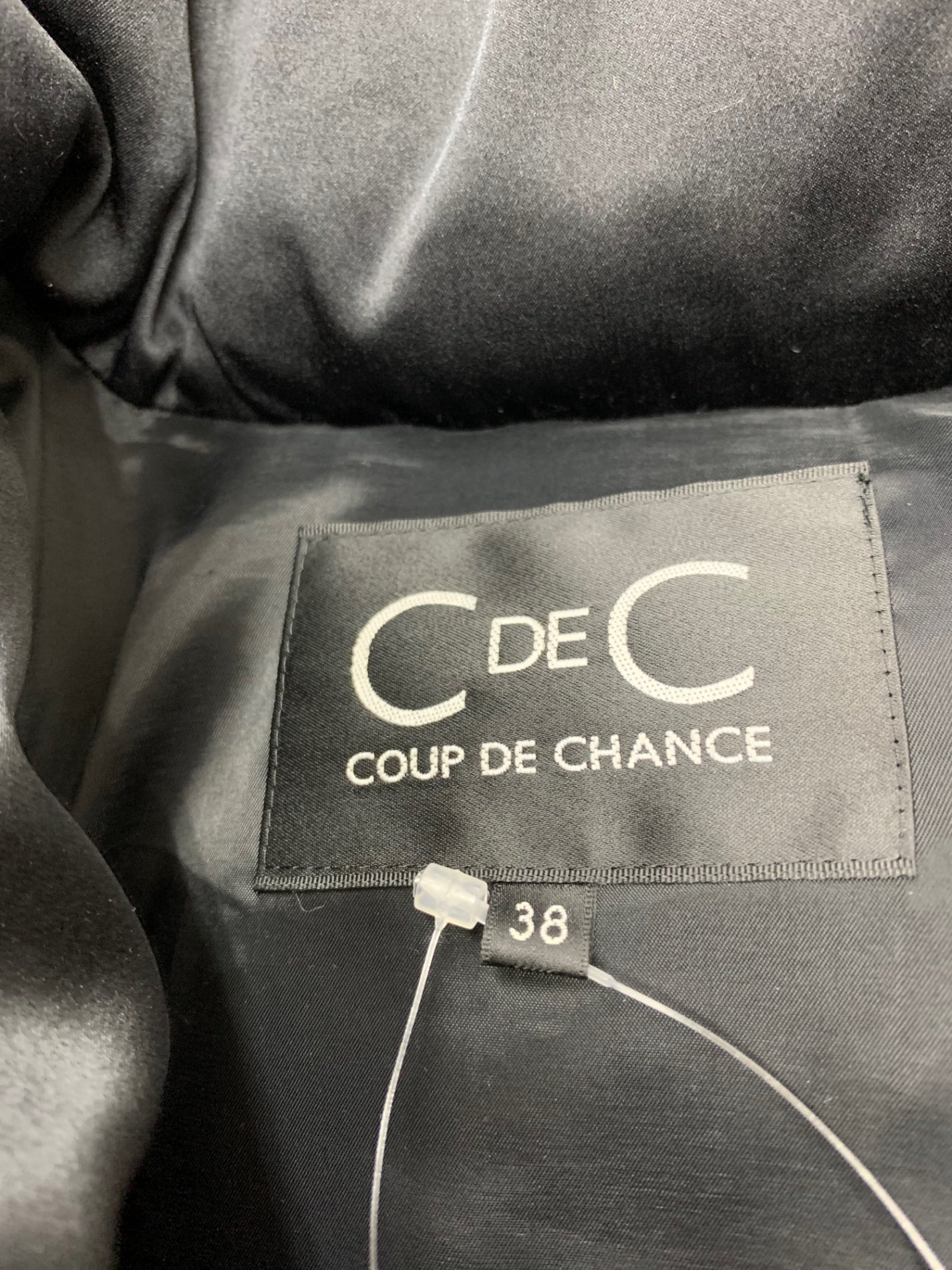 クードシャンス 6999 709 ダウンジャケット 38 ブラック ジップアップ ITFJD681JCZK