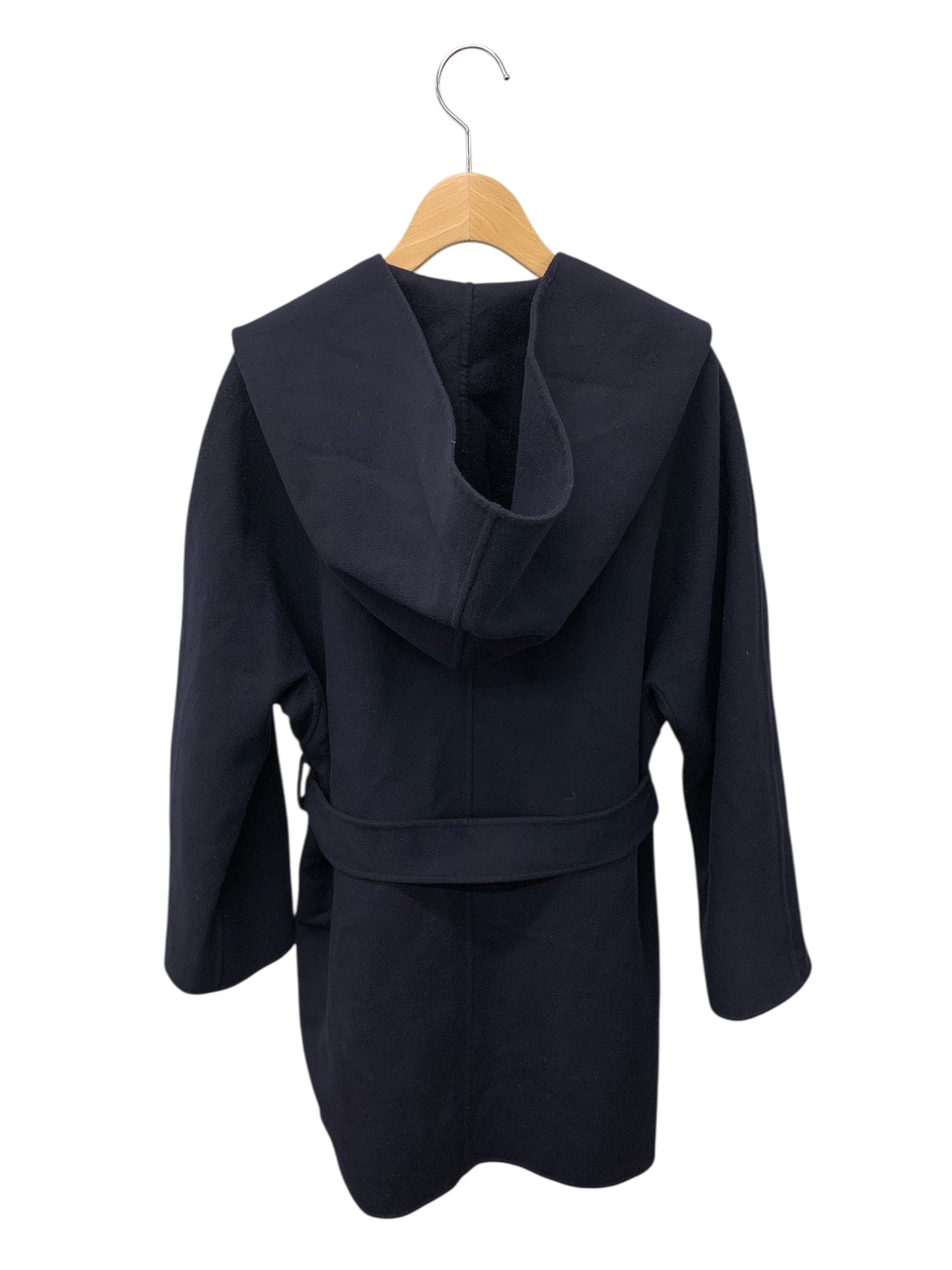 ブラミンク 7925-299-0293 コート 36 ネイビー ウール カシミヤ フード ITIRXHT9E6Q0