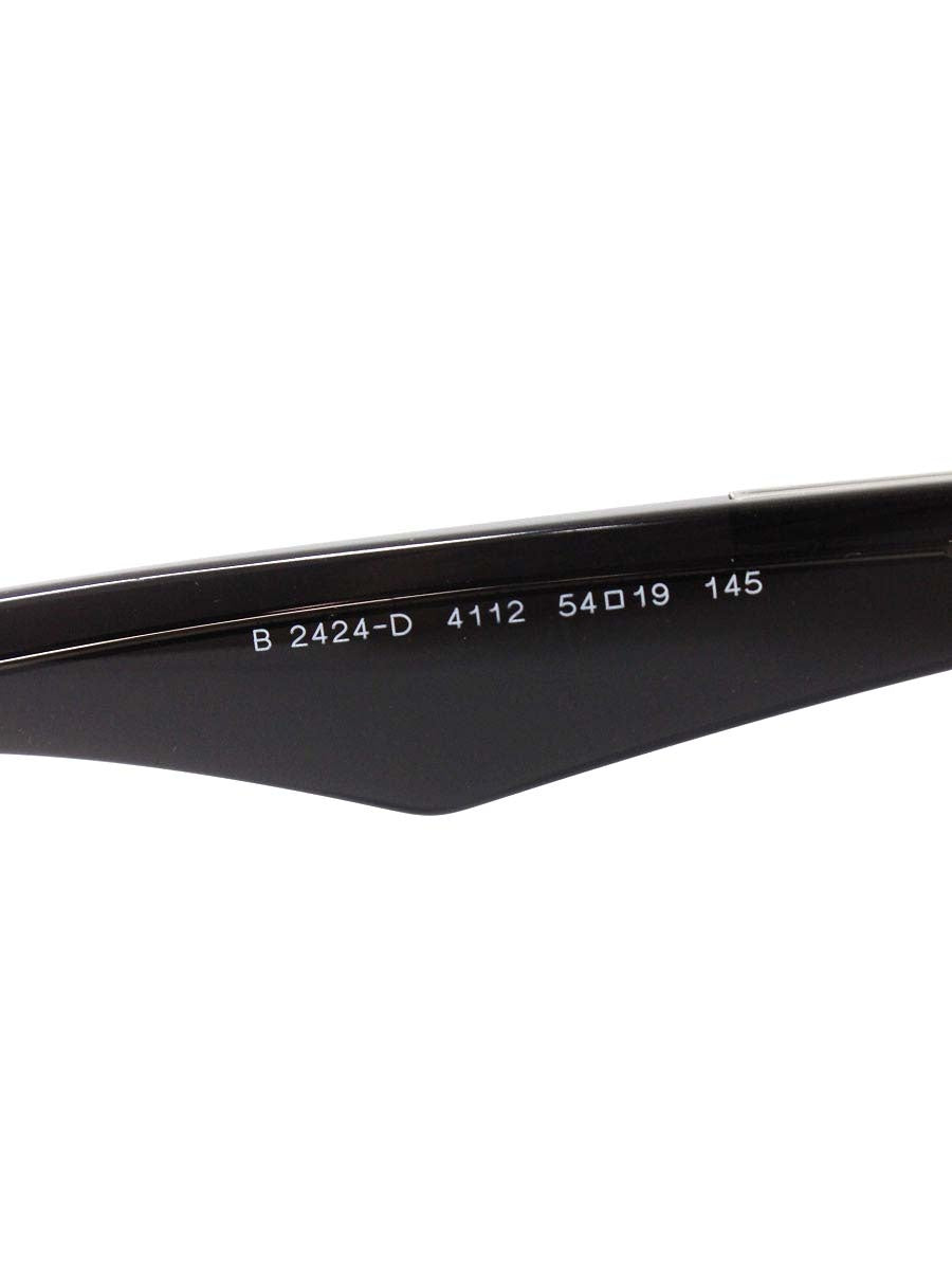 バーバリー B2424-D 4112 メガネ ブラック/シルバー コンビフレーム フルリム サーモントブロー スクエアシェイプ IT25GUIA3LTD