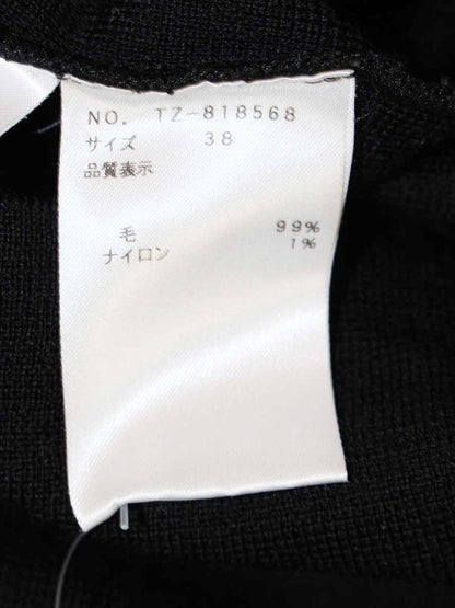 エムズグレイシー Camellia Motif Knit 818568 ニット セーター 38 ブラック フラワーモチーフ スパンコール ITHAS5MLZ8OI