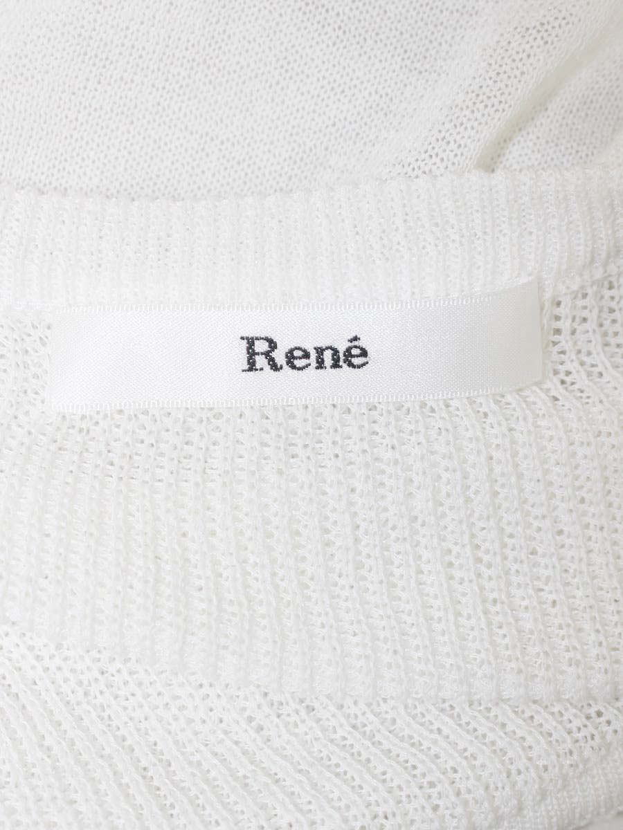 ルネ 6622620 カーディガン 36 ホワイト ボレロ リボン ITG3VCLH58IA