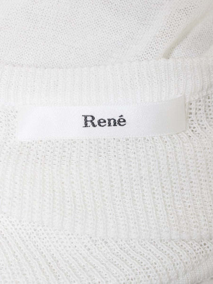 ルネ 6622620 カーディガン 36 ホワイト ボレロ リボン ITG3VCLH58IA