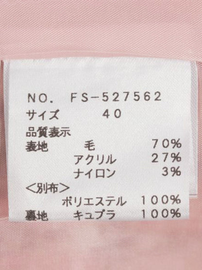 エムズグレイシー 527562 スカート 40 ピンク ウール ツイード ITBHSH28BSON