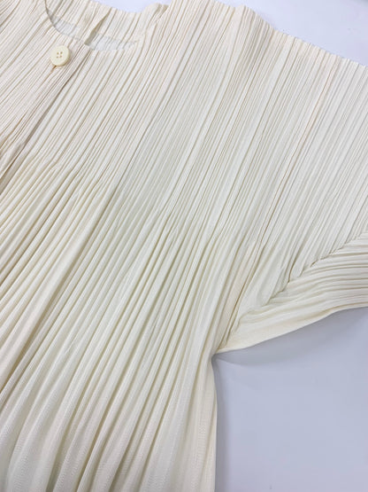 プリーツプリーズイッセイミヤケ PP41-JA424 カーディガン 3 アイボリー ロング プリーツ ITDD1O7J0SYQ 【SALE】