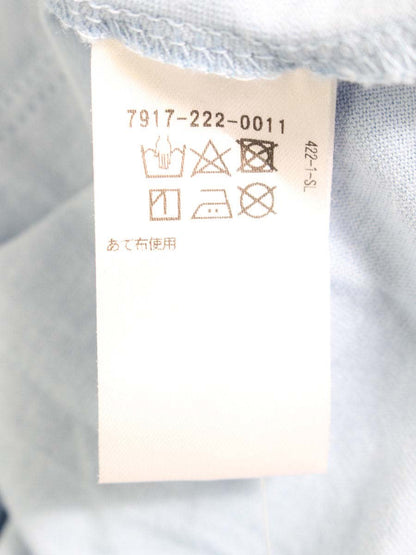 ブラミンク コットンクルーネック刺繍ノースリーブTシャツ 7917-222-0011 0 ブルー ITC1M9SGC3X2