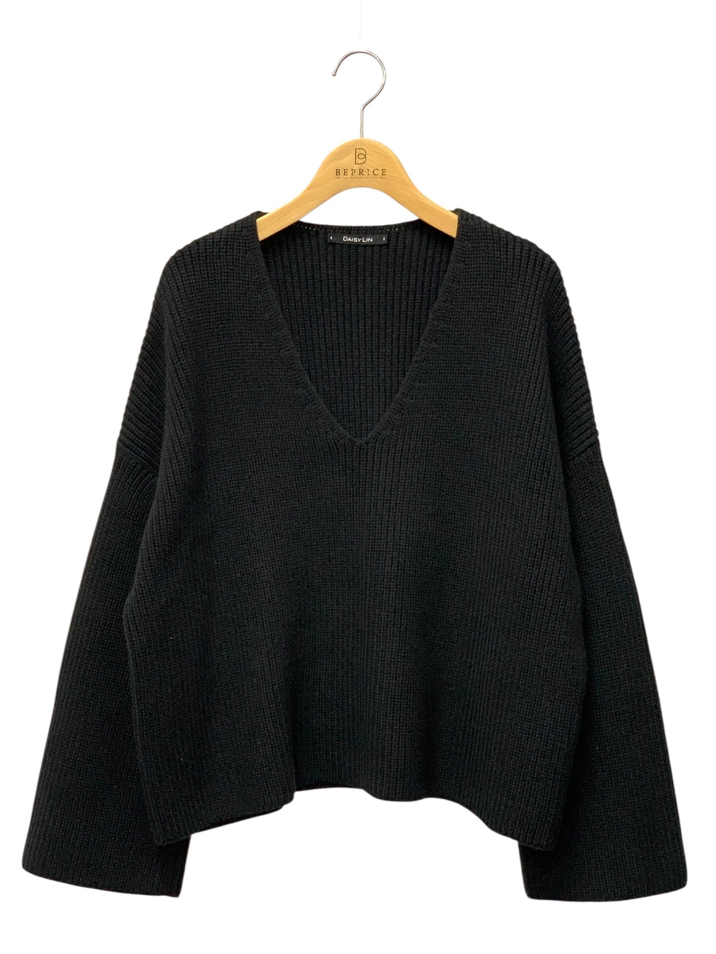 デイジーリン Angel Hair Sweater Lady V 07308 nitto F ブラック ITY1W3UT7Y3P