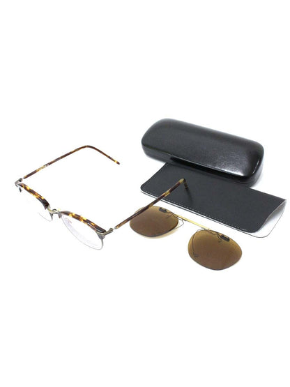 金子眼鏡 VINTAGE KV-34 DEMI ブラウン コンビフレーム ハーフリム ボストン ITIL9TZIA8LK