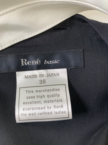 ルネ basic 5716190 ワンピース 38 ネイビー リボン ITERT7RQEDVU