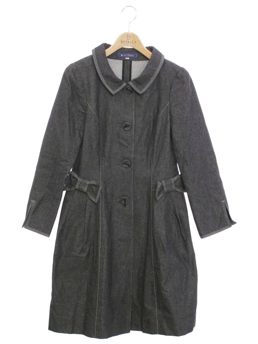 エムズグレイシー 429106 コート 38 ブラック デニム リボンボタン ITP8T3UMG7CE 【SALE】