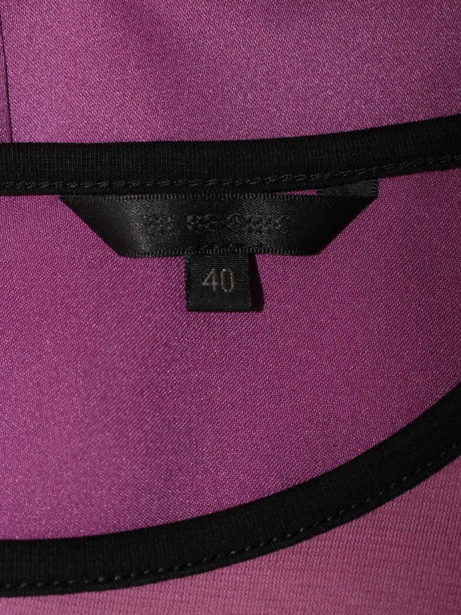 トゥービーシック W5P04-612-38 チュニック 40 パープル パフスリーブ ペプラム ITQJZTXIKSZ3