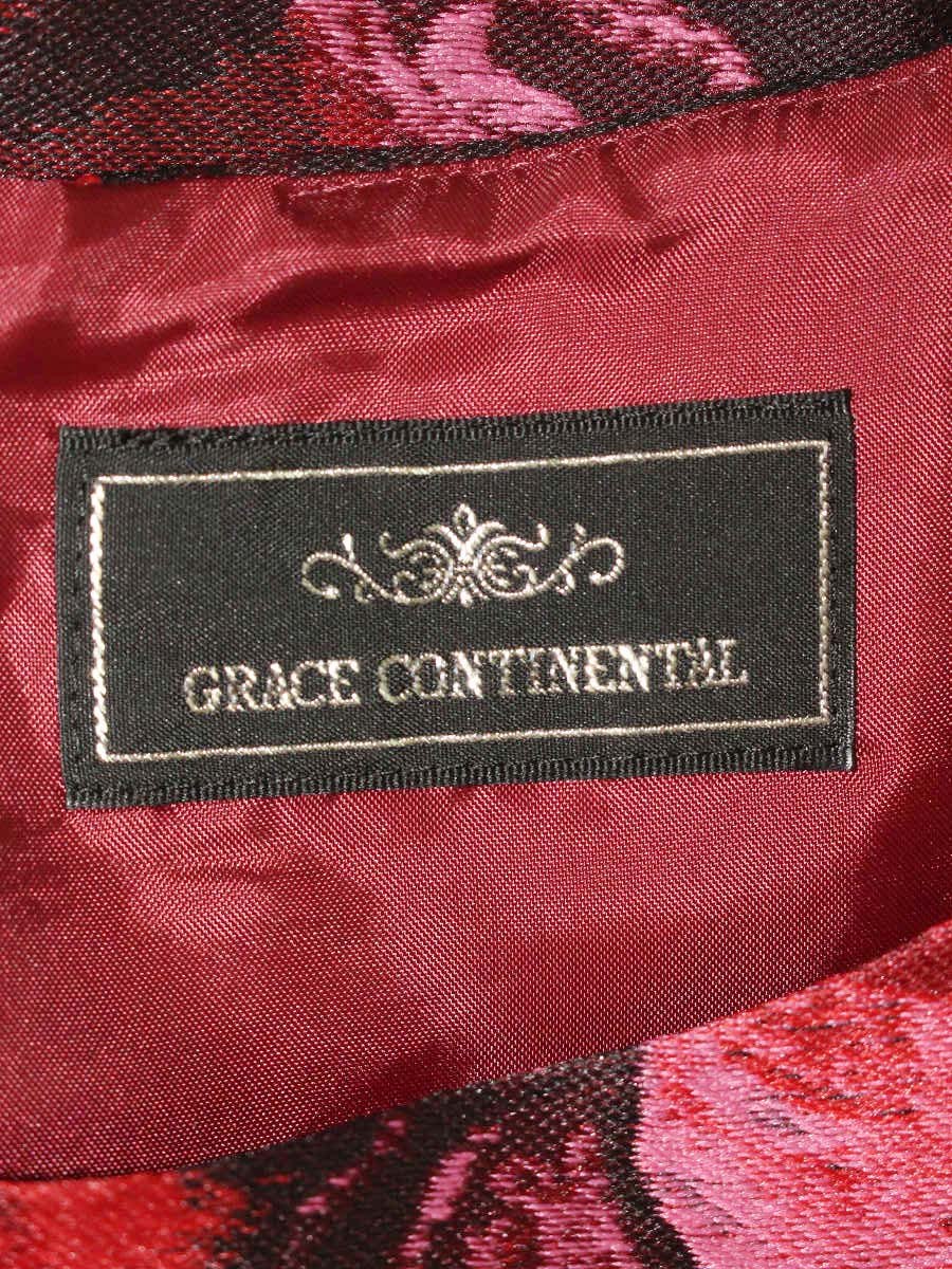 グレースコンチネンタル 1733 5221-0 ワンピース 38 レッド フラワーモチーフ ITU04DP1IFP0 【SALE】