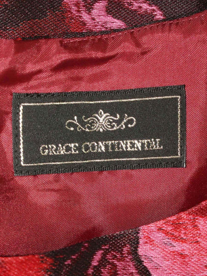 グレースコンチネンタル 1733 5221-0 ワンピース 38 レッド フラワーモチーフ ITU04DP1IFP0 【SALE】