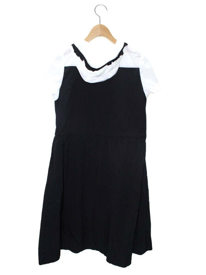 エムズグレイシー 111339 ワンピース 38 ブラック ナイロン パーカ ウエストリボン IT33WFVJN3IK