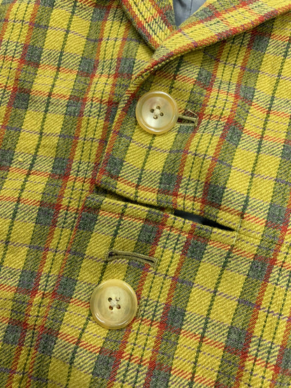 ヨウジヤマモトプールオム HG-J60-146 コート S イエロー チェック 96AW ITG45GW0QWEC 【SALE】