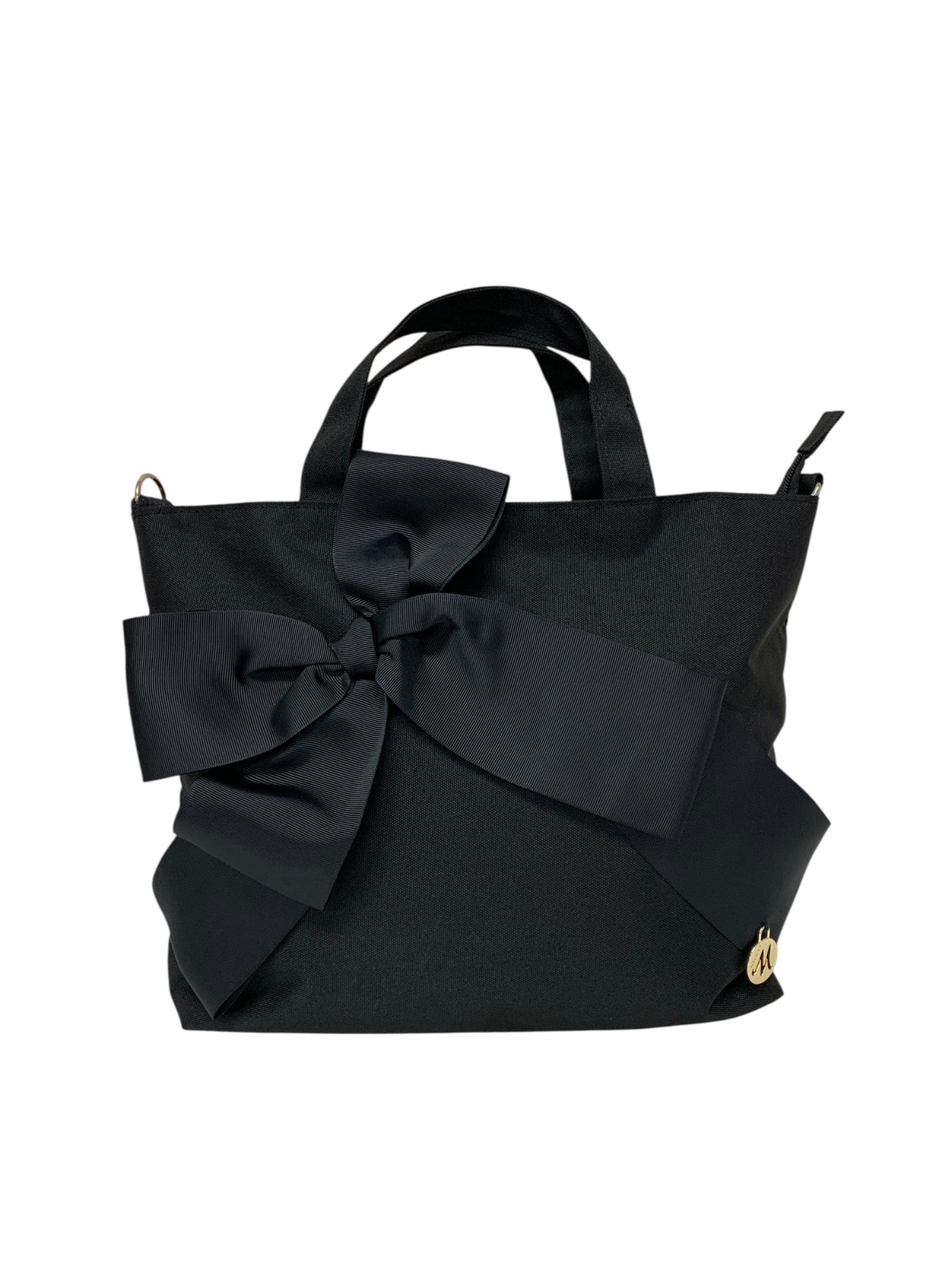 エムズグレイシー 294102 ハンドバッグ ブラック リボン 2way IT6HQAMSS7K0 【SALE】