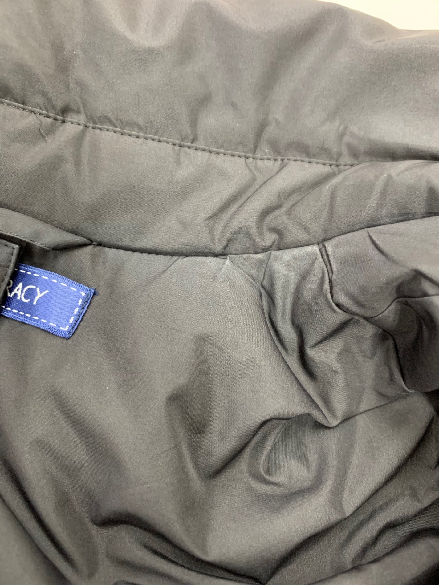 エムズグレイシー 129507 ダウンコート 38 ブラック Wジップアップ ボタン フード付き IT3OWV19ZVMI