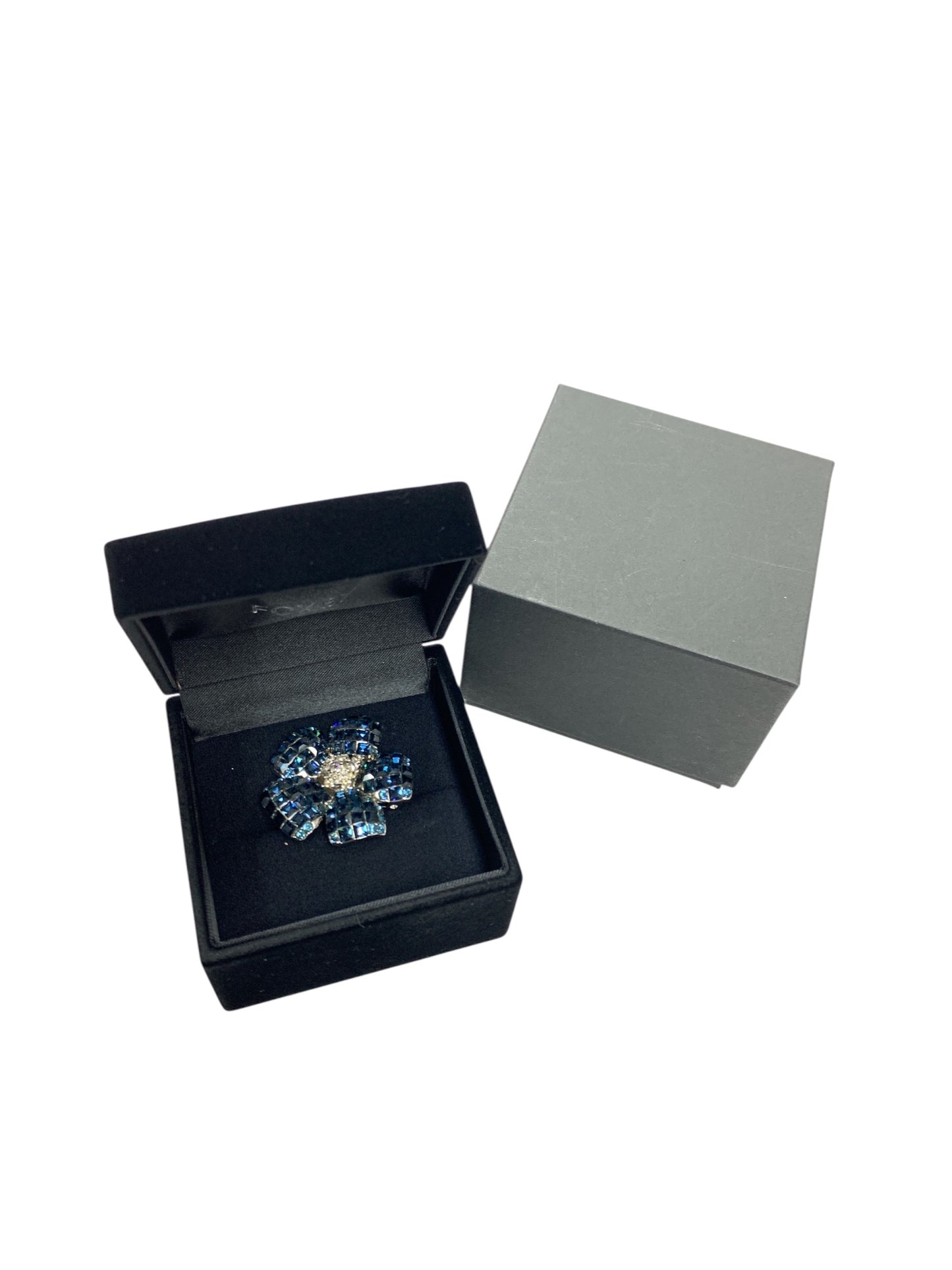 フォクシーブティック Fleur 26645 ブローチ ブルー ラインストーン ITVQFZYOU6I6