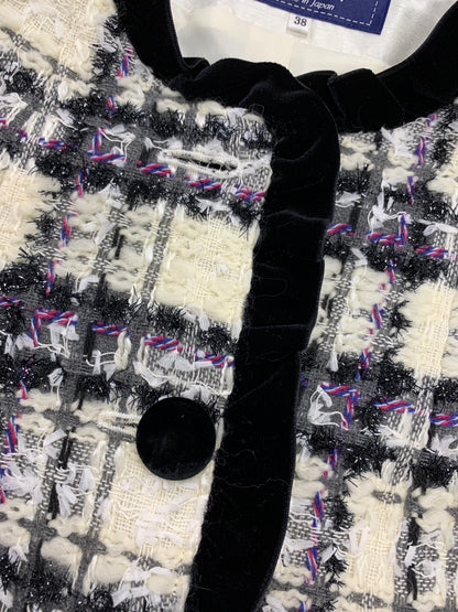 エムズグレイシー ファンシーツィードリュックスジャケット 314604 38 ホワイト ITFXTBJ9BT3G