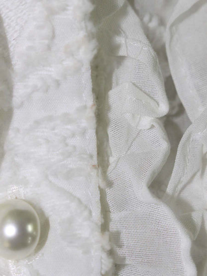 ルネ 6111110 36 ホワイト コーティングパール ブラウス ノースリーブ ITCGUM3DTNEA 【SALE】