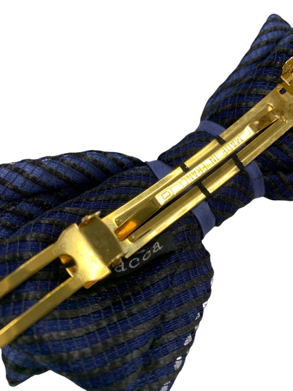 アッカ バレッタ ネイビー ヘアアクセサリー リボンモチーフ IT9QXYIX26U6