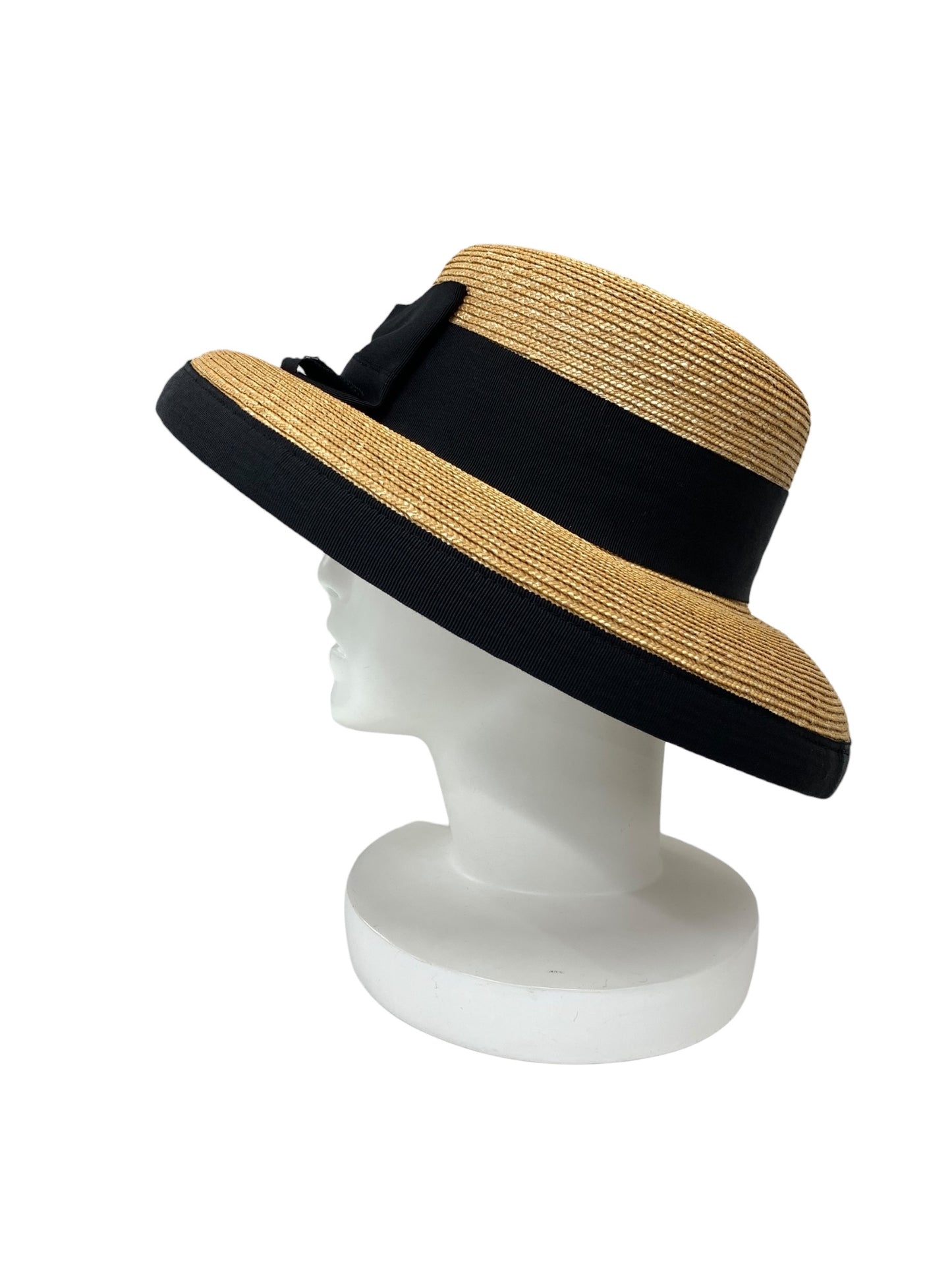 フォクシーブティック ストローハット ベージュ リボン ITTBXOI10QRK