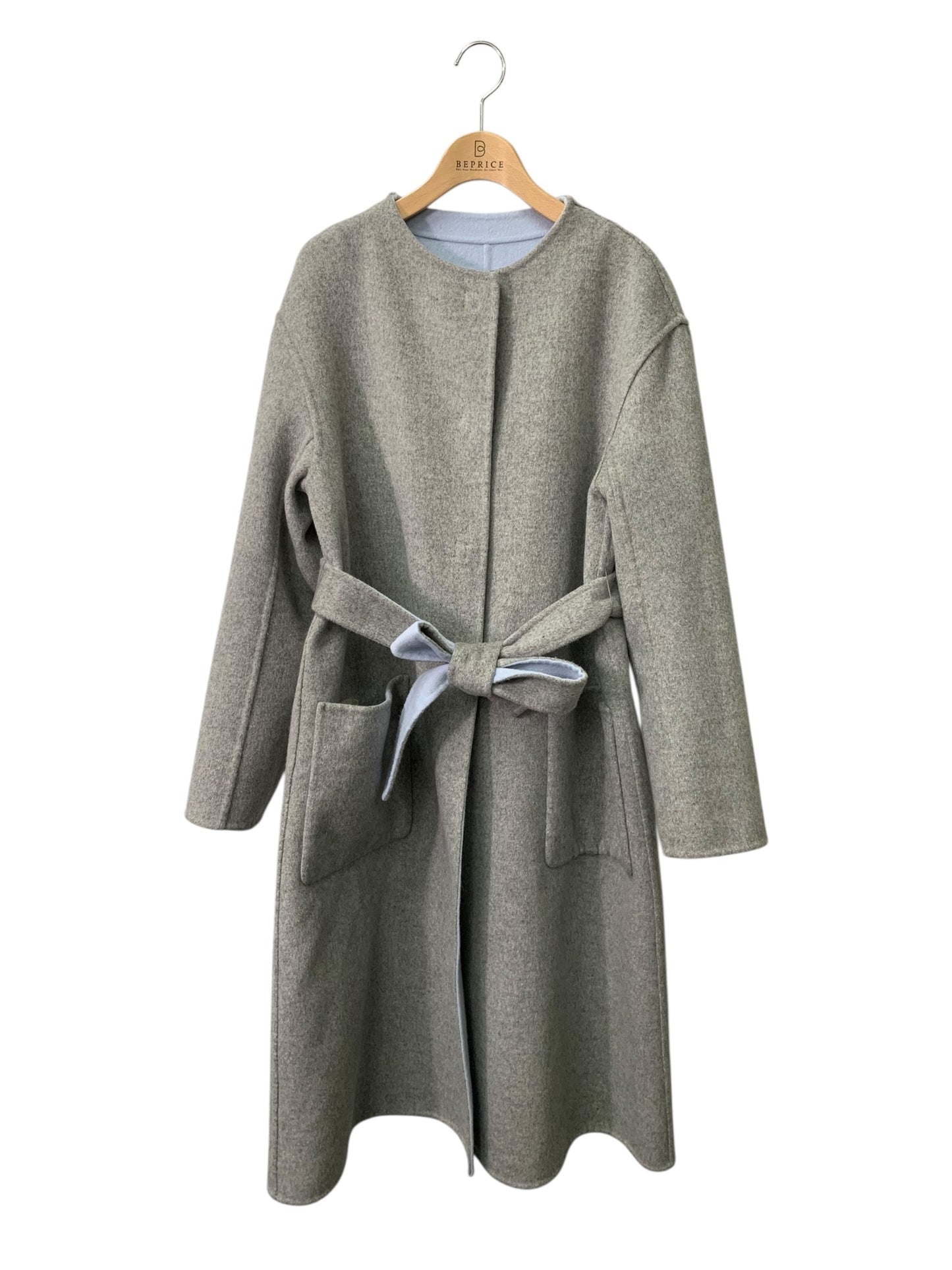 フォクシーブティック 43637 コート 40 グレー リバーシブル カシミヤ IT21MXAKHP5K