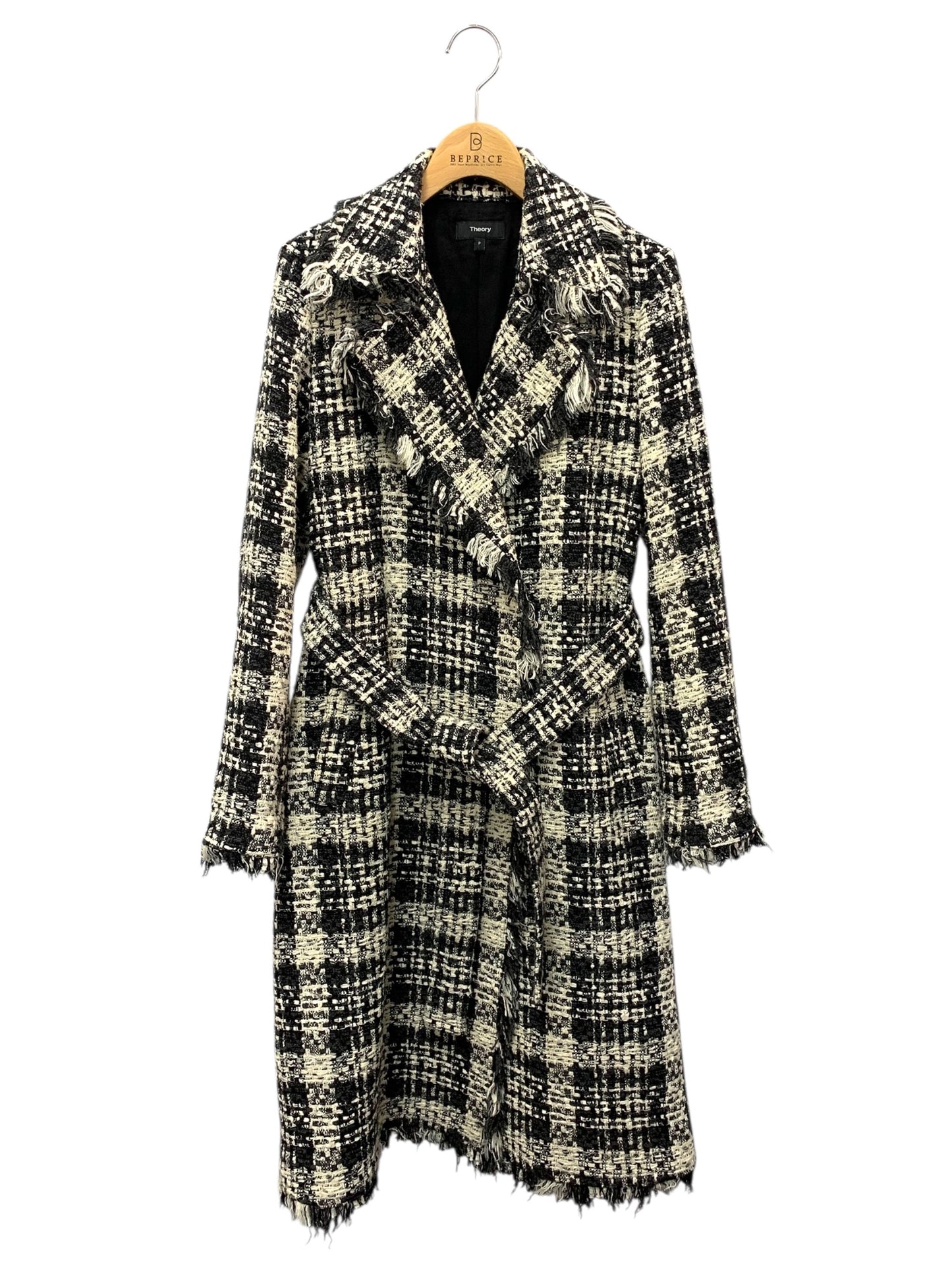 セオリー 01-0109601-054-901 コート ブラック ツイード ITHAPR1OM9NC