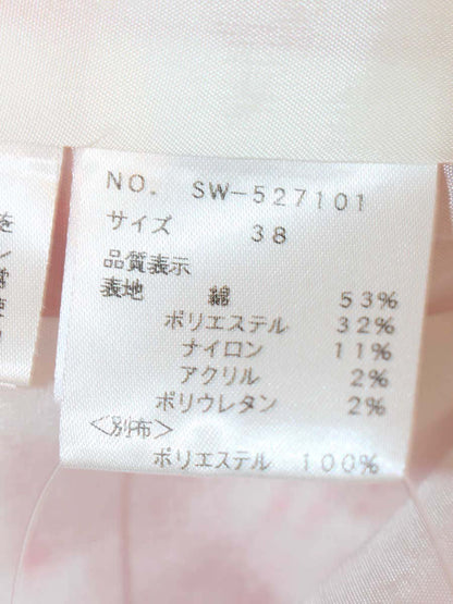 エムズグレイシー 527101 スカート 38 ピンク ツイード サイドジップ ITEMEHY6V6H1