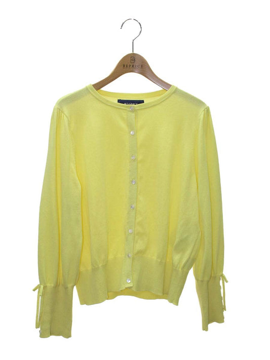 エムズグレイシー 518316 カーディガン 42 イエロー 袖リボン パフスリーブ IT3U466BPWUM