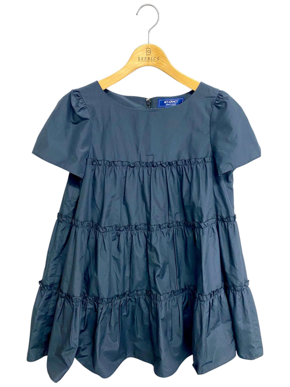 エムズグレイシー Tiered Blouse 910313 シャツ ブラウス 38 ブラック Tiered Blouse ギャザー ITPOQISCIB60