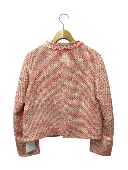 エポカ ライトファンシーツィード ノーカラージャケット M5E17-530 40 ピンク ITO5DYMXWS8A