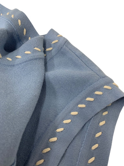 フォクシーブティック Leonie レオニー 44397 44701 アンサンブル 40 ブルー カーディガン ニットトップス ステッチ ITBC3DRMWA8O 【SALE】