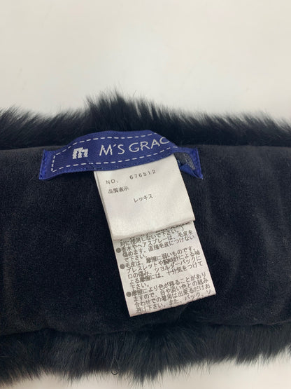 エムズグレイシー 676512 マフラー ブラック レッキスファー 襟巻き ITXFKJRC2T4C