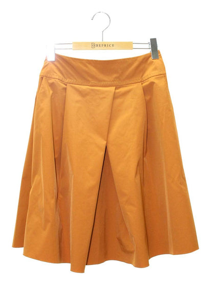 フォクシーニューヨーク ストレッチタフタ 24126 スカート 38 オレンジ IT0GNPT1CD0C