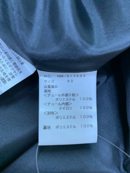 エムズグレイシー チュールタックフレアー 517522 スカート 40 ブラック IT8XZMS3IQ8E